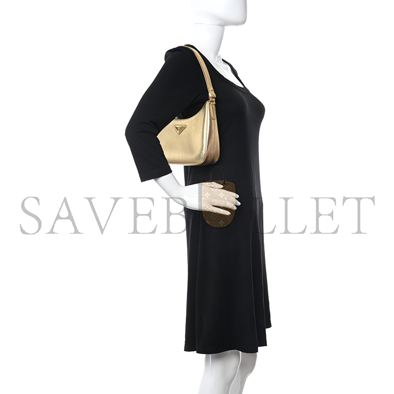 Pra*a platino re-edition saffiano leather sacca mini bag 1bc204 (23*17*6.5cm)